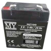 MATSUYAMA - Batteria ric. piombo 4V 3Ah - 33x66x75mm - x lamp. emergenza.