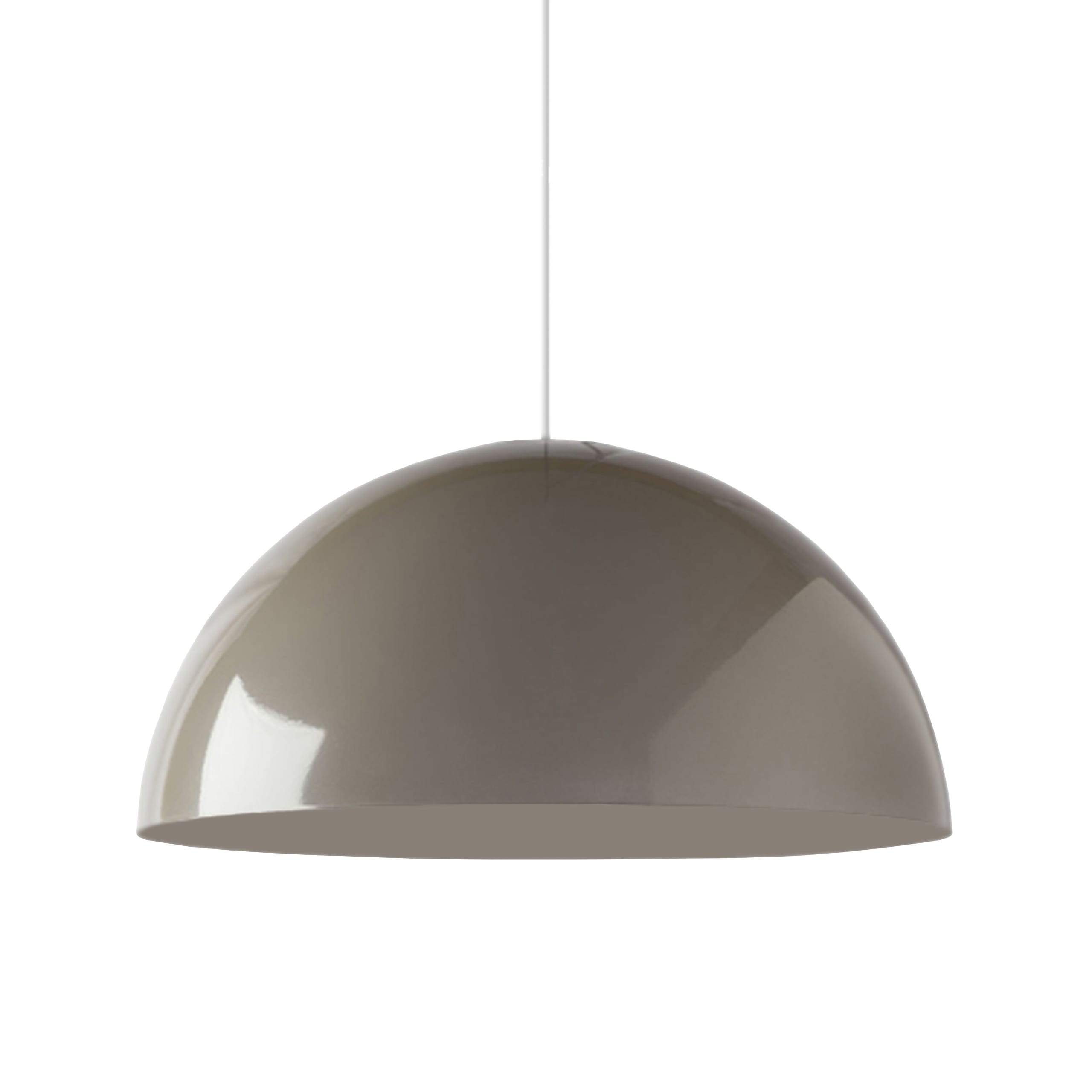 LUMICOM - CASSIS sospensione pendel Ø40 metallo tortora lucido 1x E27