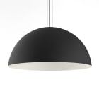LUMICOM - CASSIS sospensione Ø80 metallo nero opaco/bianco 1x E27