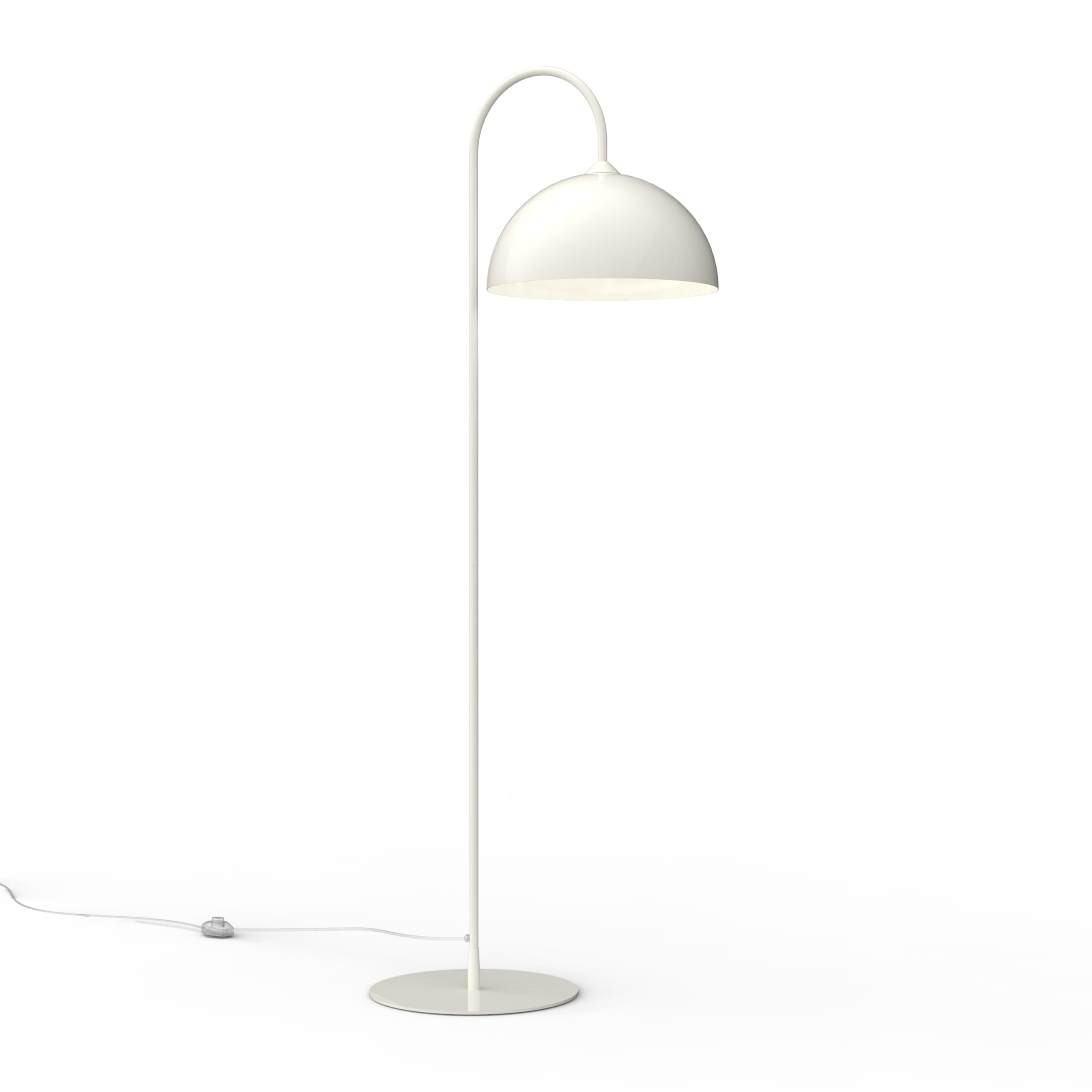 LUMICOM - CASSIS arco piantana h.170 metallo bianco lucido 1xE27