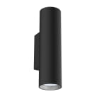 LUMICOM - LUMICOM | ROND Applique, 2X GU10, max 33W, metallo, nero opaco/foglia argento, H18cm