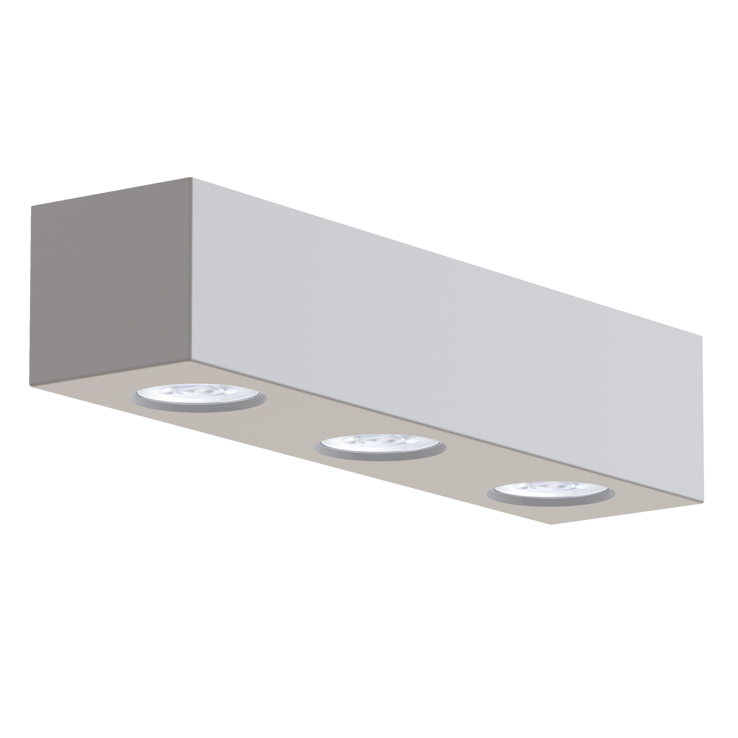 LUMICOM - LUMICOM | MANHATTAN L Plafoniera, 3X GU10, max 33W, metallo, bianco opaco, 30x10cm