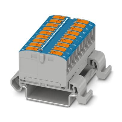 PHOENIX CONTACT PHC1019538 PTVFIX 18X2,5-NS35A BU BLOCCO DISTRIB.