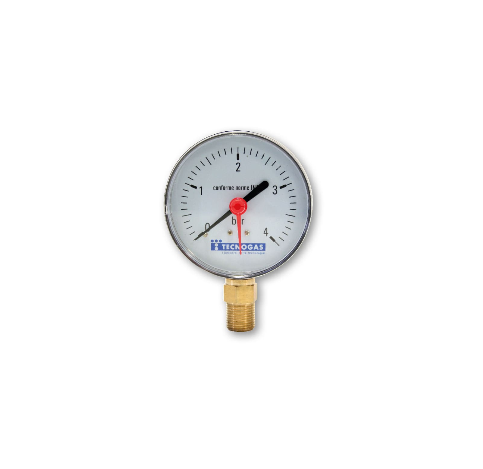 TECNOGAS SRL - TGS00000006969 MANOMETRO RAD. 4BAR D.80 MM D 3/8 CONF