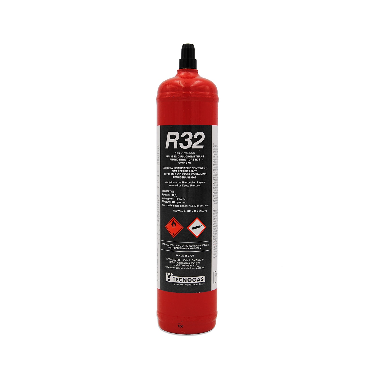 TECNOGAS SRL TGS00000011254 BOMBOLA FE DI GAS REFRIGERANTE R32 DA 0,