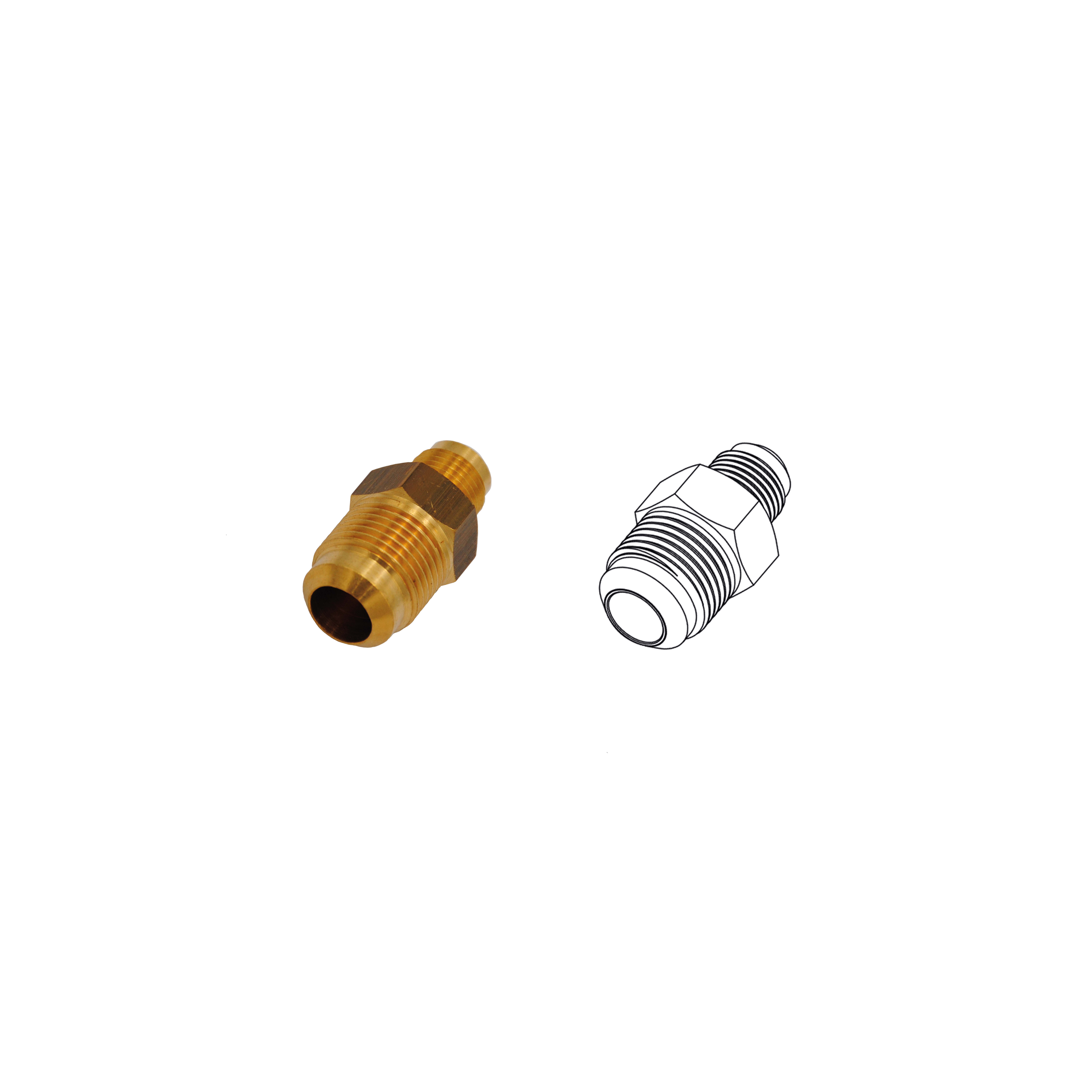 TECNOGAS SRL - TGS00000011344 RACCORDO DIRITTO IN OTTONE 3/8 -5/8