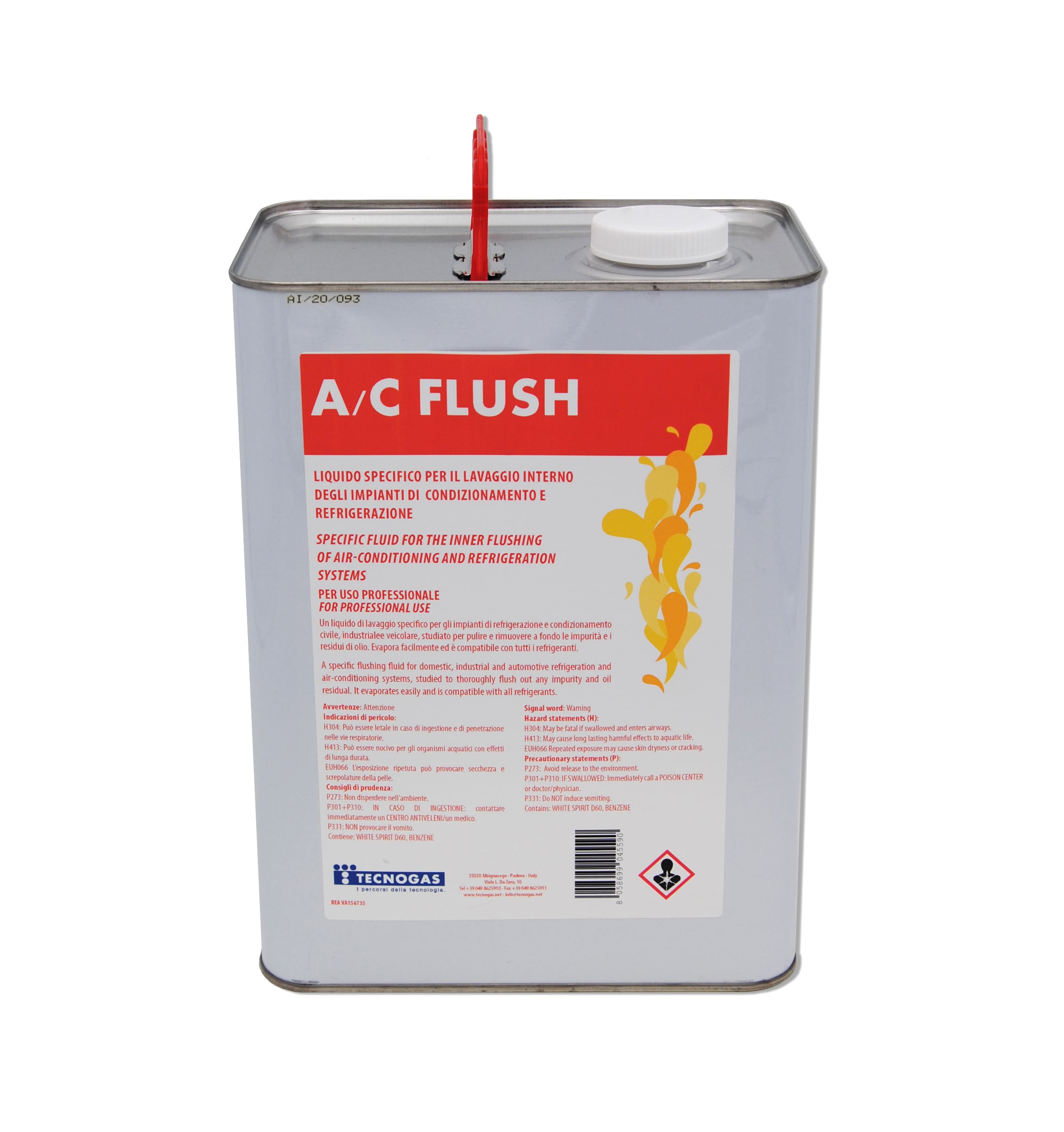 TECNOGAS SRL - TGS00000011601 LIQUIDO X LAVAGGIO TUBAZ.REFRIG.TANICA L