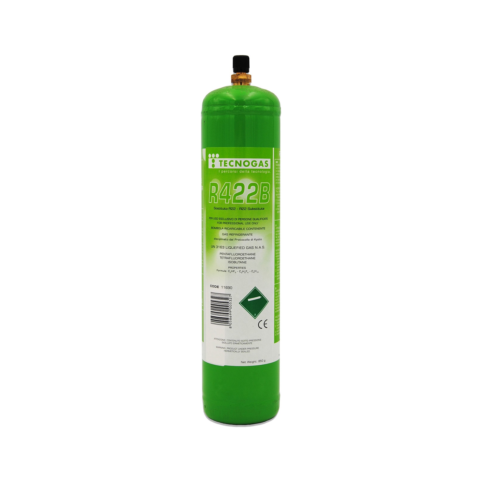 TECNOGAS SRL TGS00000011690 BOMBOLA FE DI GAS REFRIGERANTE TR422B DA