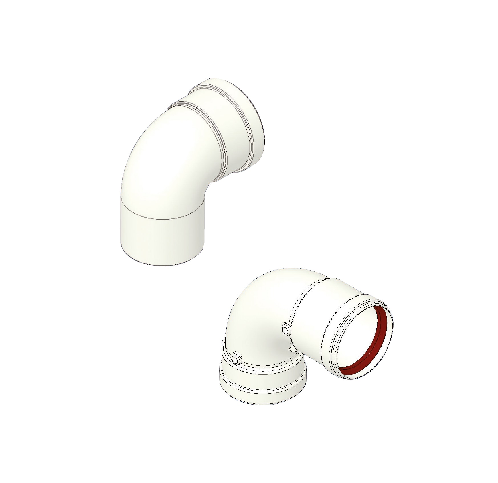 TECNOGAS SRL - TGS00000051003 CURVA ALLUMINIO 90 MF D=80 C/GUARN A N