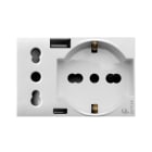 AVE AVE44109015USB PRESA SCHUKO+ITA+USB A/C DOMUS 3M