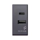 AVE AVE445082USBAC ALIMENTATORE USB A + C 3A TEKLA 1M