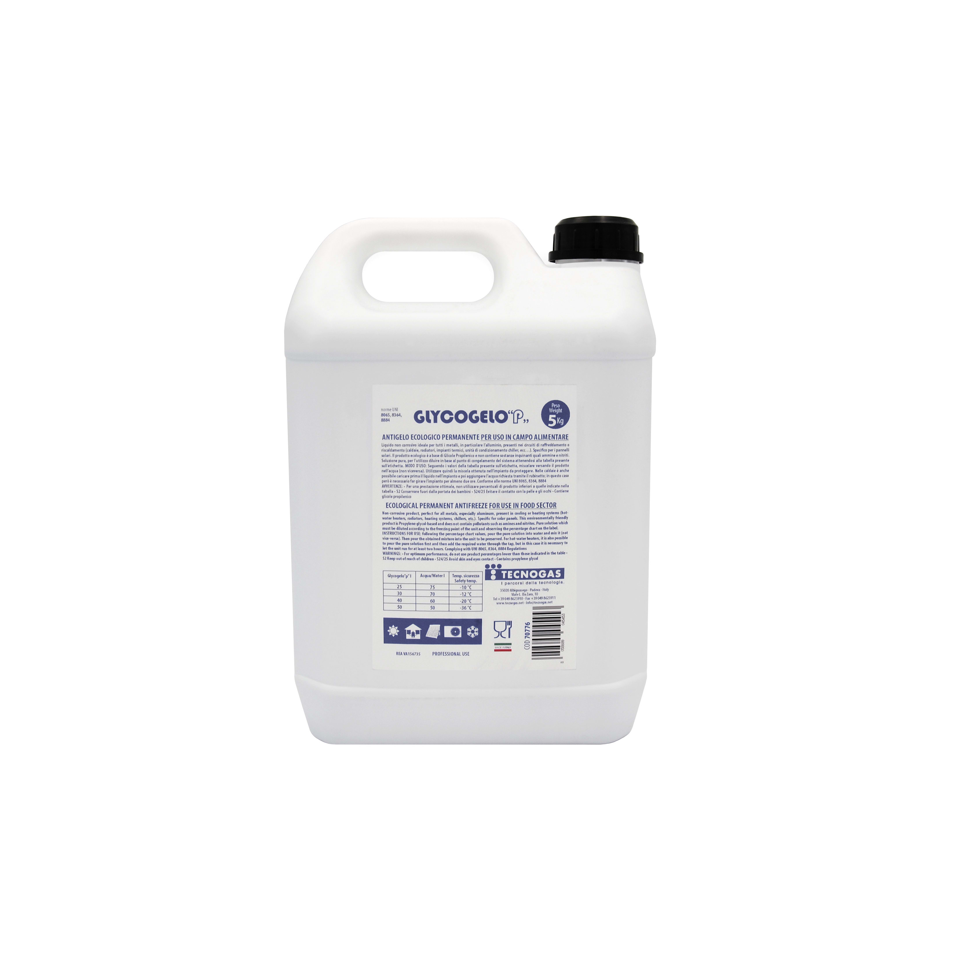 TECNOGAS SRL TGS00000070776 LIQUIDO ANTIGELO PROPILENICO KG 5 GLYCOG