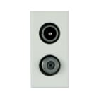 AVE AVE446096DM PRESA TV+SAT DEMISCELATA WHITEK 1M
