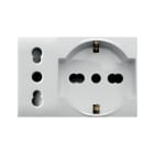 AVE - AVE44609015MB PRESA SCHUKO+BIPASSO10/16A WHITEK3M