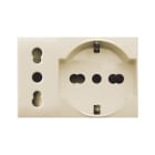 AVE AVE44909015MB PRESA SCHUKO+BIPASSO 10/16A CLASS3M