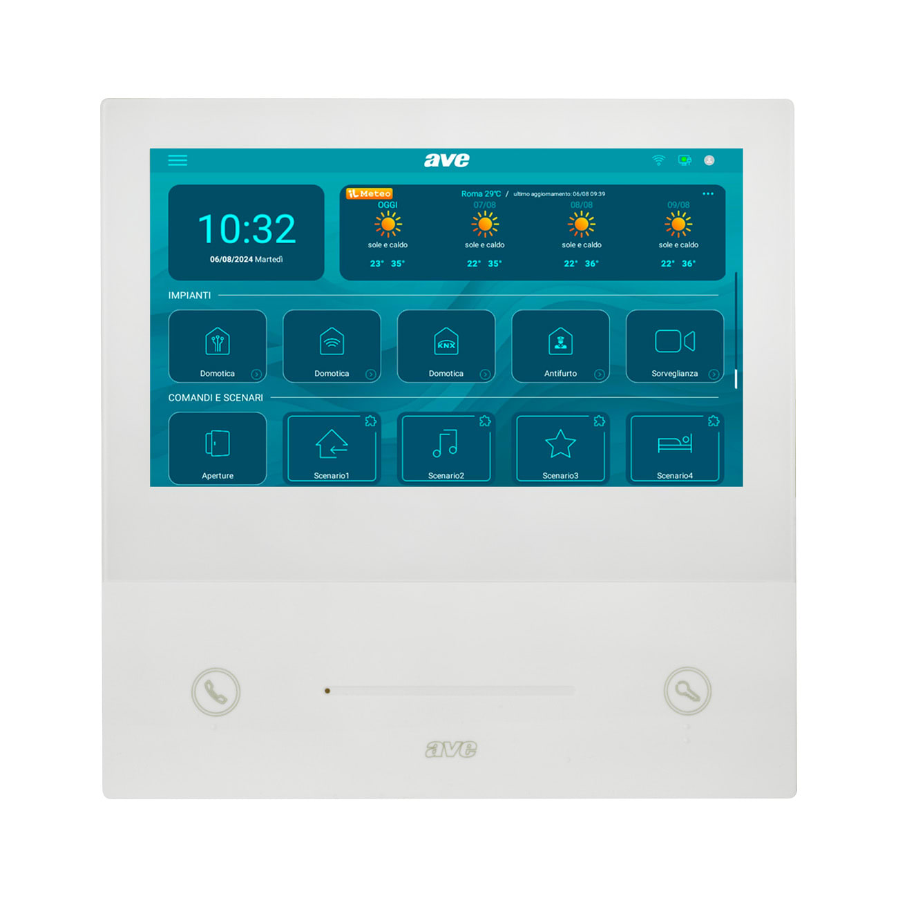 AVE AVEVI2F-PIT7WF TOUCH SCREEN WI-FI 7 BIANCO-2 FILI