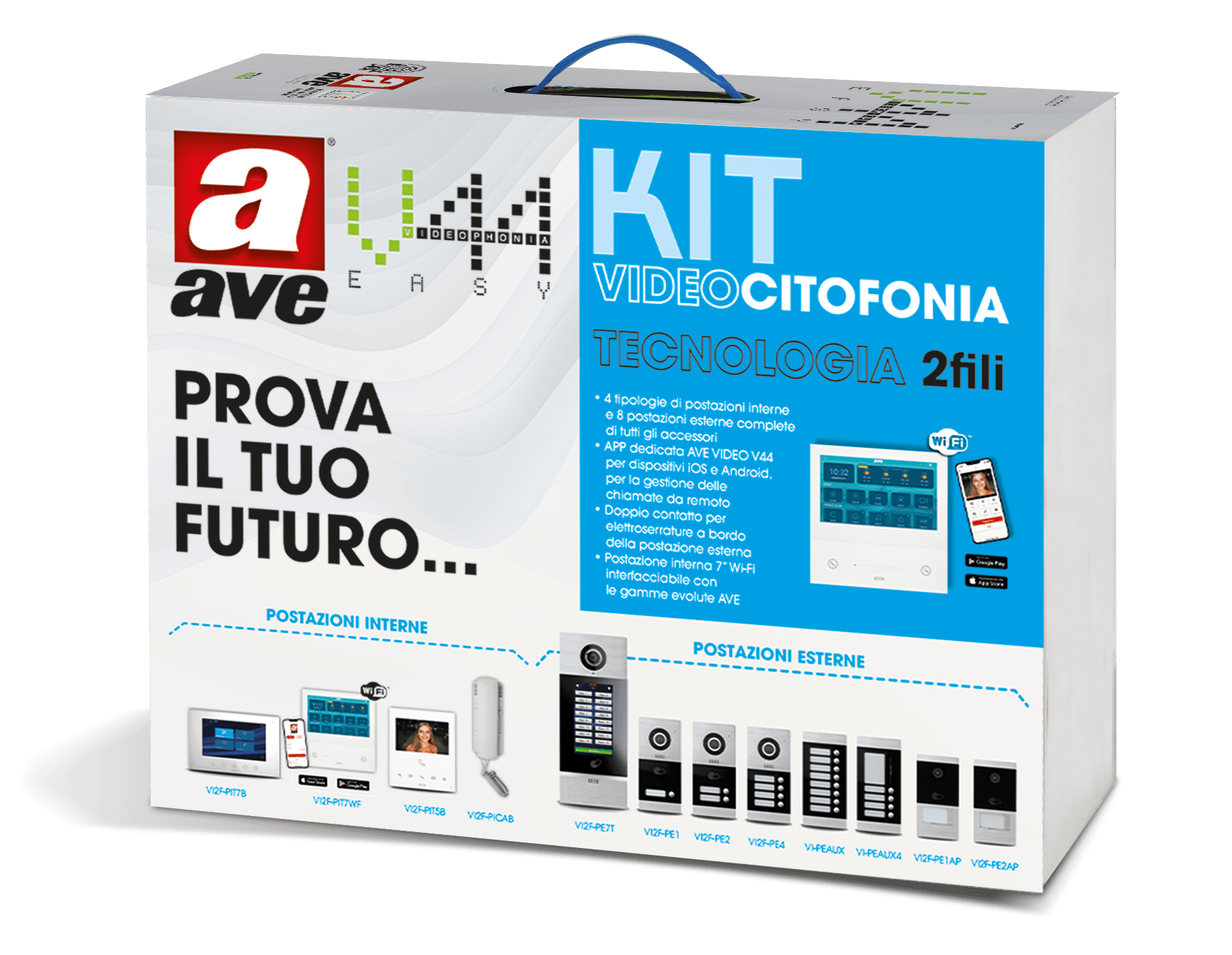 AVE AVEKV01-2PIT5BAP KIT 2F BIFAMILIARE LCD 5 APPOGGIO