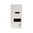 AVE AVE446082USBAC ALIMENTATORE USB A + C 3A WHITEK 1M