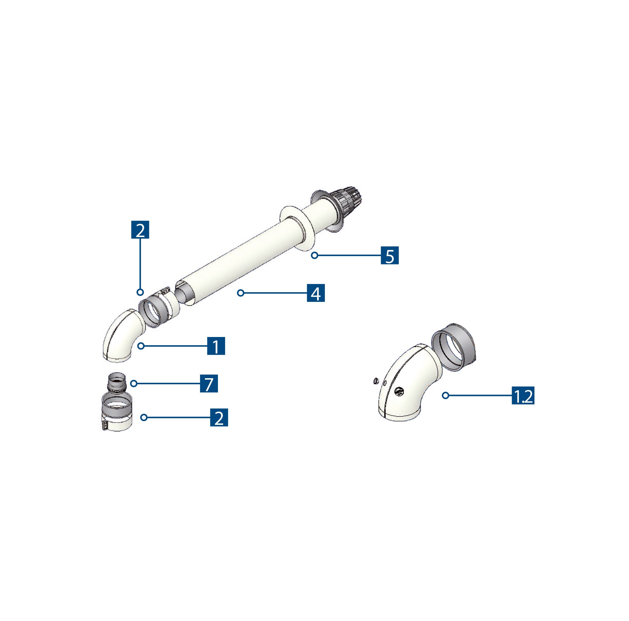 TECNOGAS SRL TGS00000C51094 KIT COASSIALE ASP/SCAR MAN/FASC RACC.MF