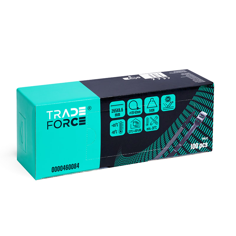 TRADEFORCE TDM0000460084 FASCETTA NERA DOPPIO BLOCC. 265X8,6 100P