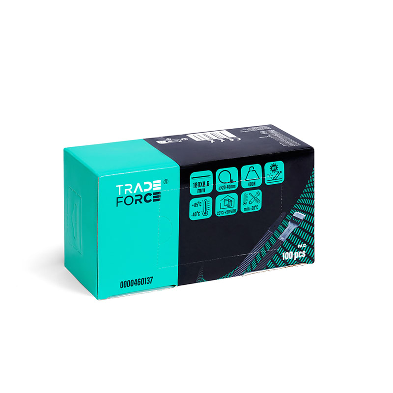 TRADEFORCE TDM0000460137 FASCETTA NERA DOPPIO BLOCC. 170X8,6 100P