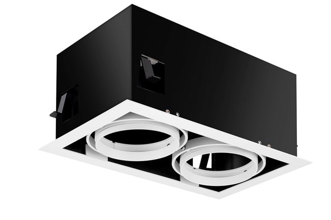 FEILO SYLVANIA ITALY - SYL0005340 LUDOSPOT 111 HOUSING QUAD RECT X2 CARDAN