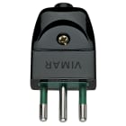 VIMAR SPA - VIW00201 Spina 2P+T 10A S11 assiale nero