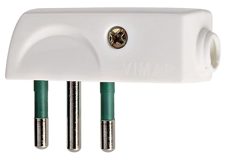 VIMAR SPA - VIW00206.B Spina 2P+T 10A SPA11 90° bianco