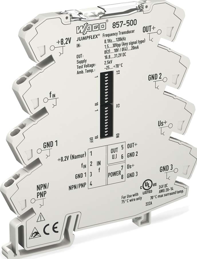 WAGO ITALIA SRL WAG857-500 TRASDUTT FREQUENZA T/C CONFI SW 24VDC L