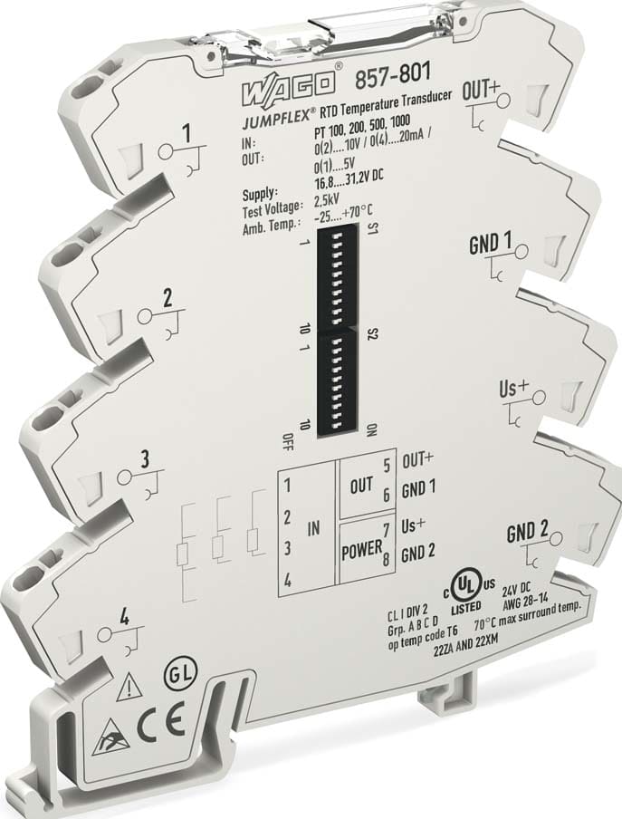 WAGO ITALIA SRL WAG857-801 UI TRASDUTTORE RTD, GRIGIO CHIARO