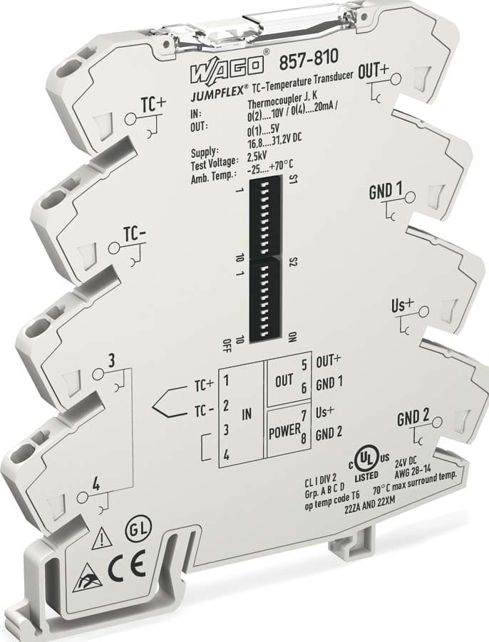 WAGO ITALIA SRL WAG857-810 UI TRASDUTTORE TC, GRIGIO CHIARO