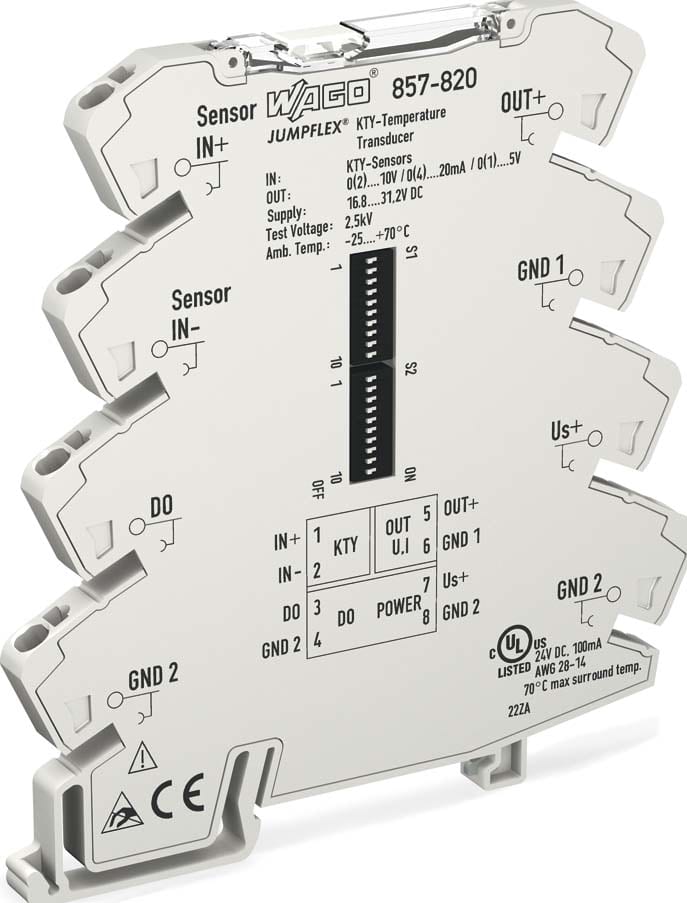 WAGO ITALIA SRL WAG857-820 UI TRASDUTTORE KTY, GRIGIO CHIARO