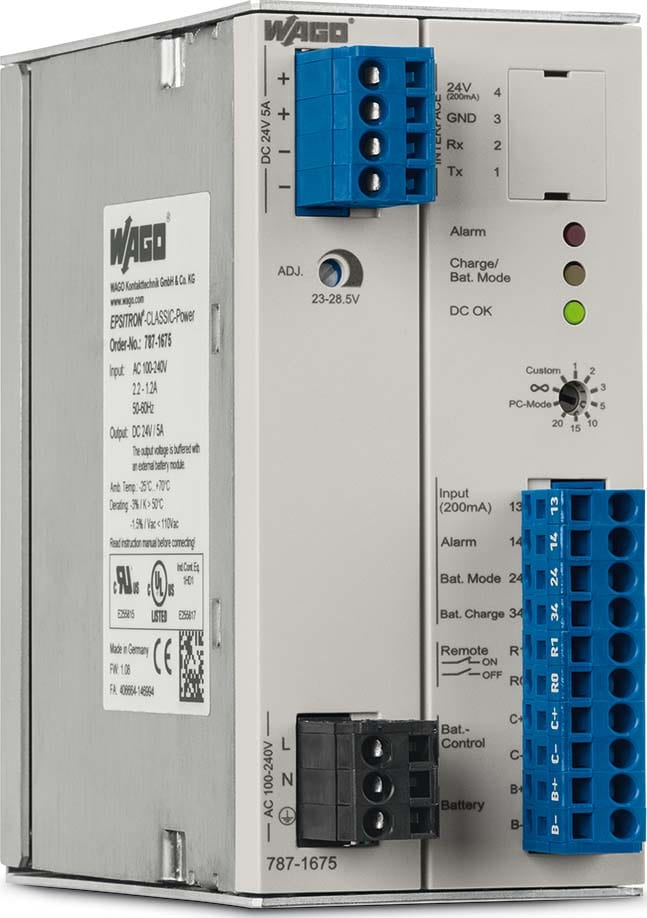 WAGO ITALIA SRL WAG787-1675 SMPS-UPS CLASSIC 1 PH