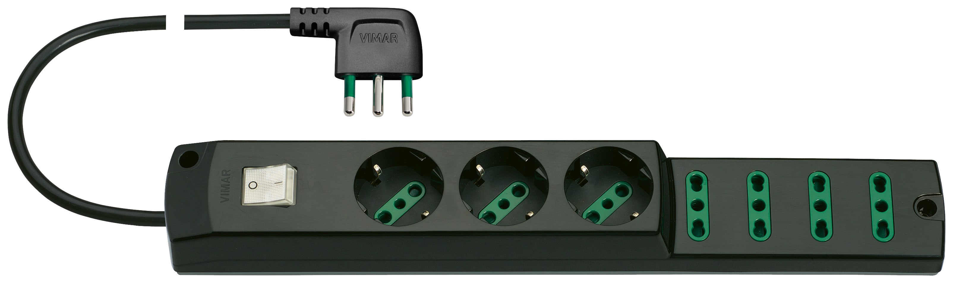 VIMAR SPA - VIW00425.CC PRESA MULT.3P30+4P17/11+INT.+S1790°NERO