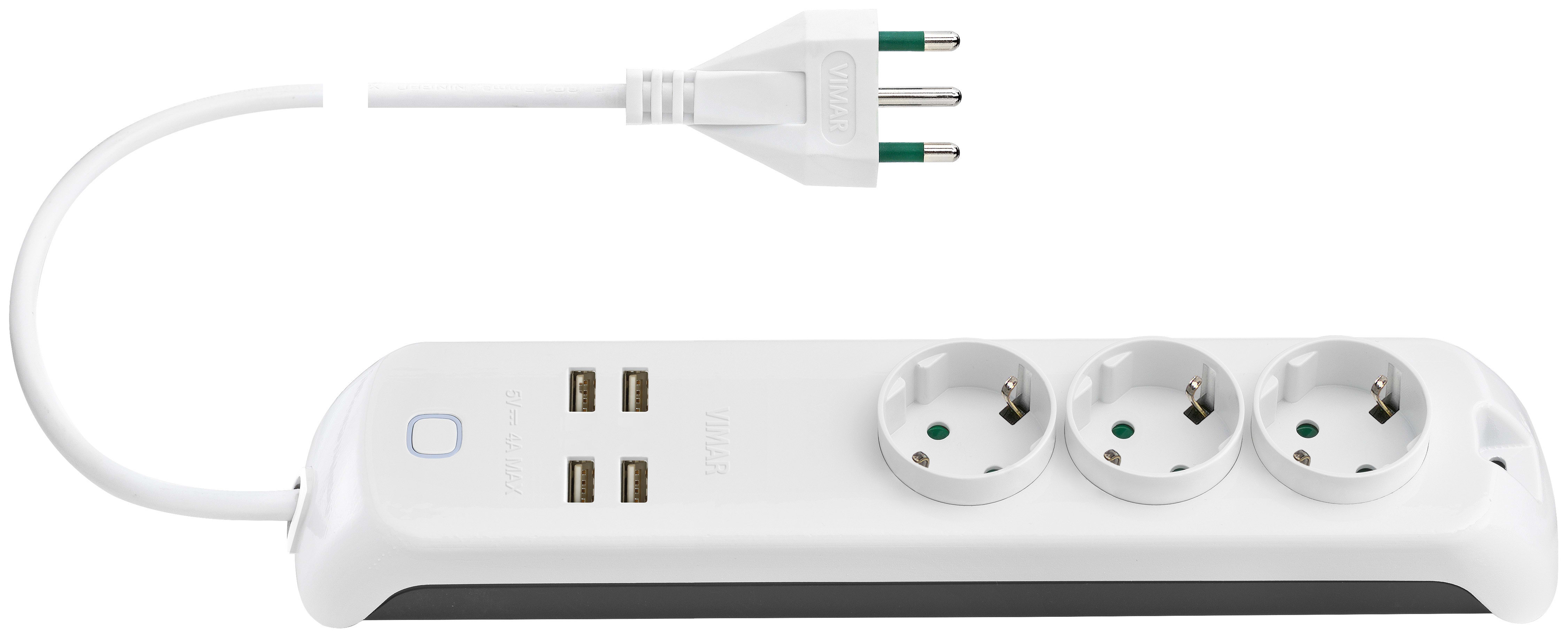 VIMAR SPA VIW00447.CC.B PRESA MULT. 16A 3SCHUKO+4USB+INT. + WIFI