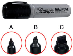 ELCART DISTRIBUTION - ERT070880200 MARCAT.SHARPIE PUNTA TONDA NERA