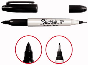 ELCART DISTRIBUTION ERT070883000 MARCATORE SHARPIE TWIN TIP NERO