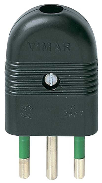 VIMAR SPA - VIW01021 SPINA 2P+T 10A ASSIALE NERO