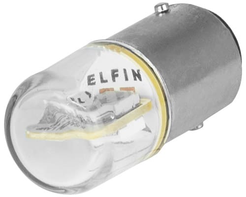 NEW ELFIN SRL - NEW010BA15DLG24 LAMPADINA BA15D LED GIALLA 24VAC DC