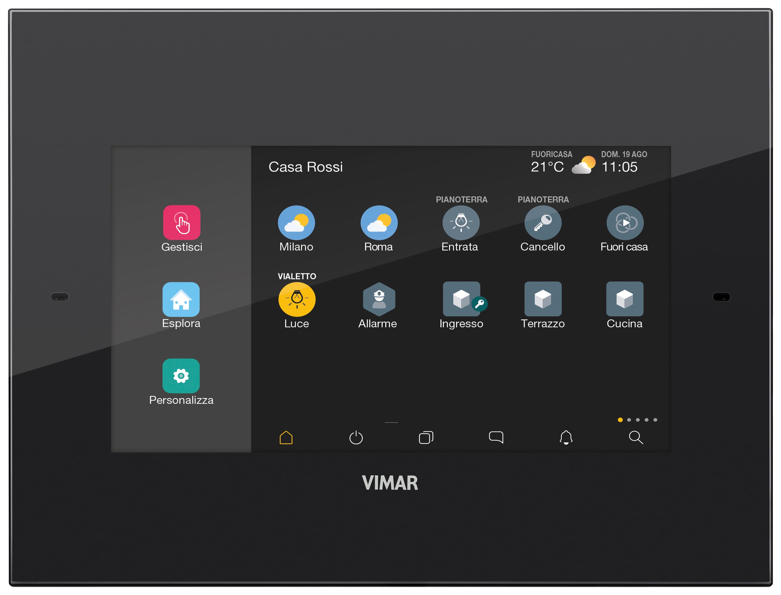 VIMAR SPA - VIW01422 TOUCH SCREEN DOMOTICO IP 7IN POE NERO