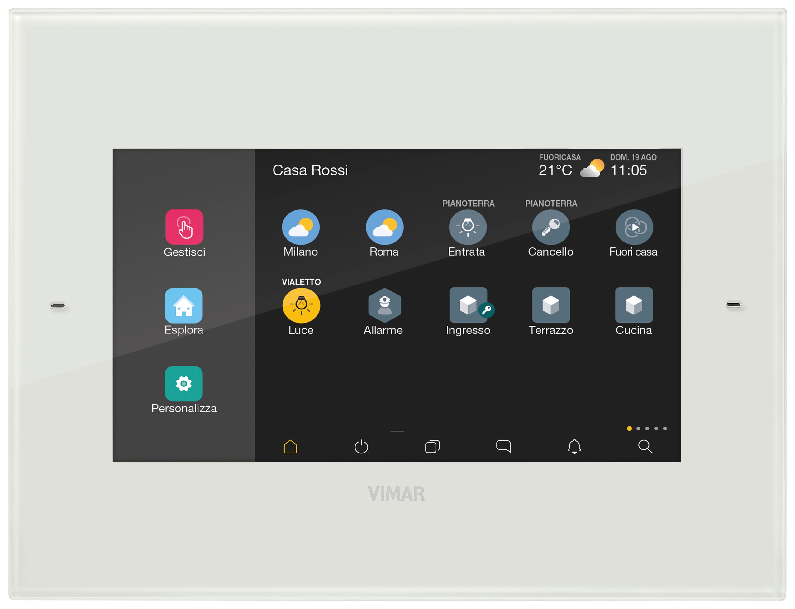 VIMAR SPA VIW01422.B TOUCH SCREEN DOMOTICO IP 7IN POE BIANCO