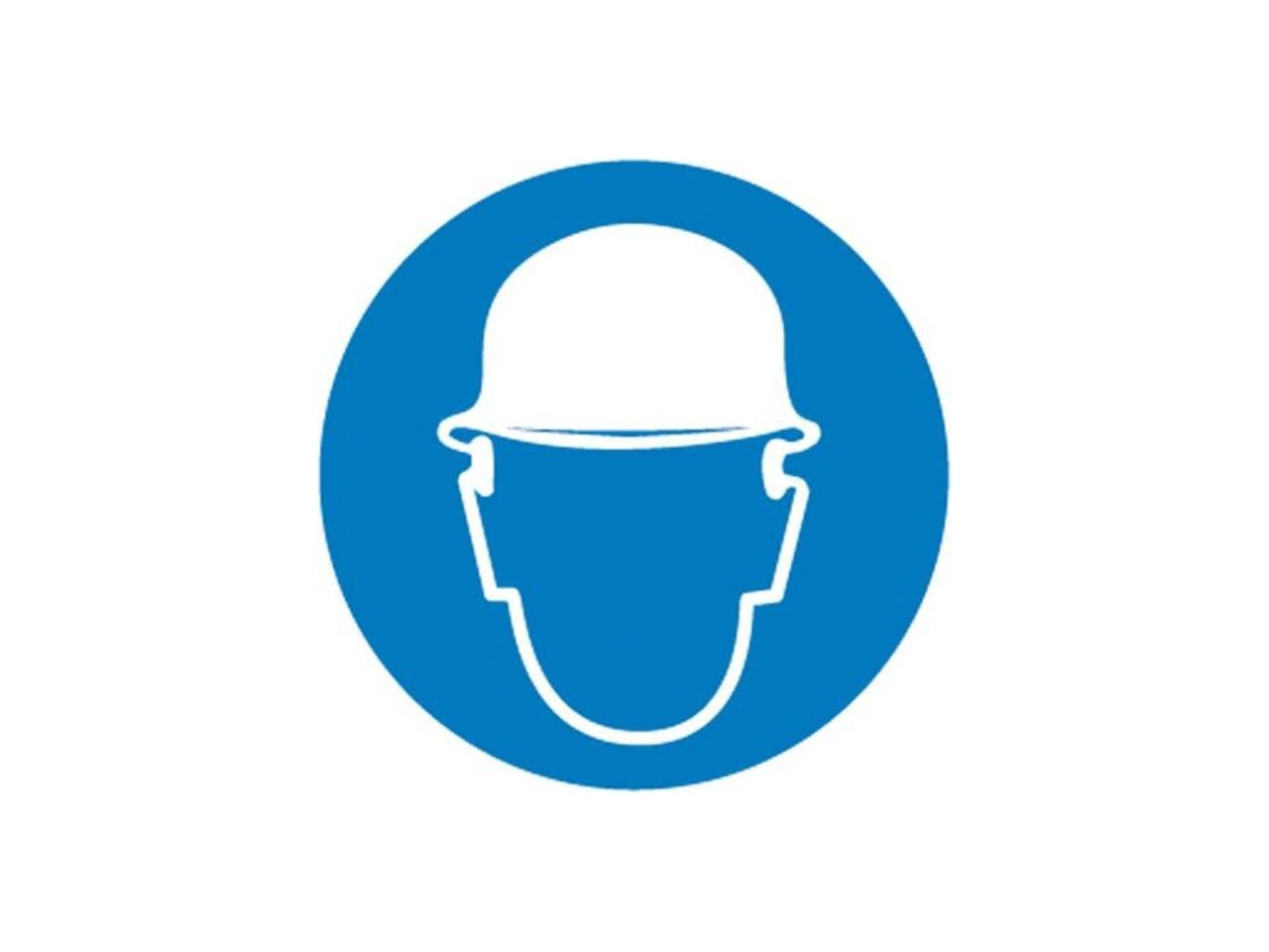 CEMBRE SPA - CEM220103 ETICHETTA ADESIVA DI PRESCRIZIONE MS-WH, SIMBOLO PROTEGGERE IL CAPO, DIMENSIONE 100mm