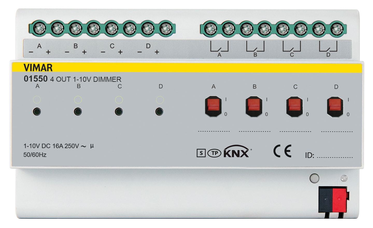 VIMAR SPA - VIW01550 REGOLATORE 0/1-10V 4 OUT 16A KNX