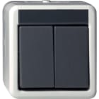 GIRA GGI015530 PS.BIL. DOPPIO SOPRA INT. PROT.AC. GRIGI