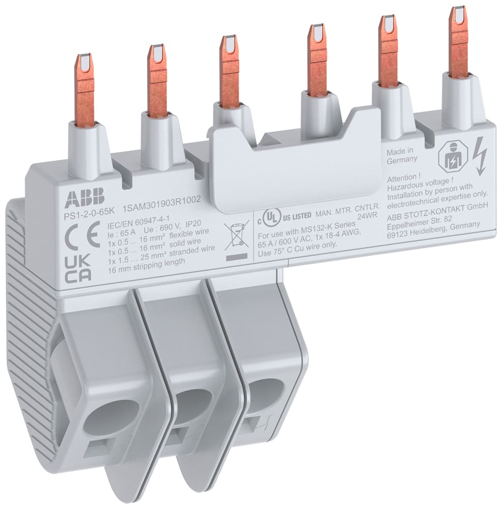 ABB SPA ABBPS12065K PS1-2-0-65K BARRE COLL. X 2 MS132K
