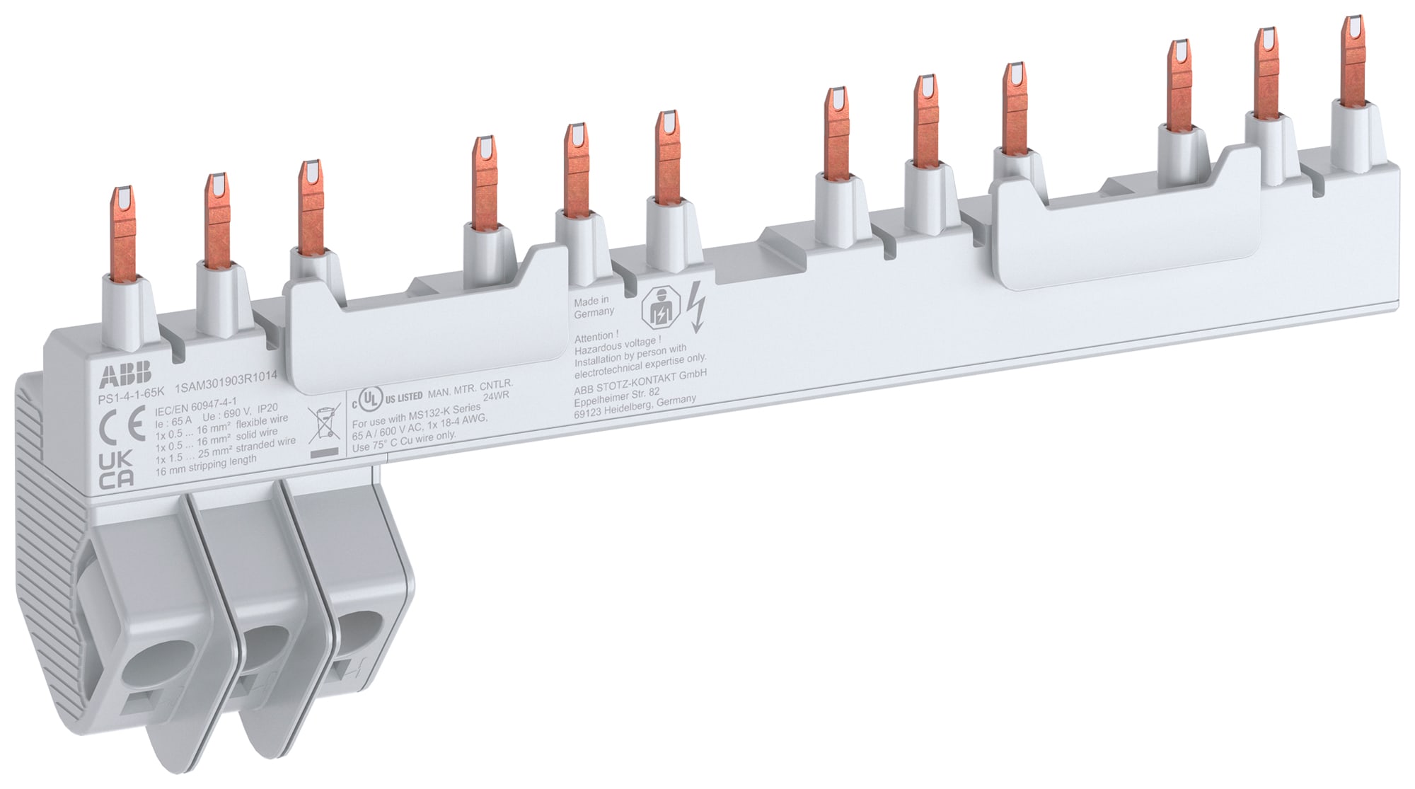 ABB SPA - ABBPS14165K PS1-4-1-65K BARRE COLL. X 4 MS132K + 1 A