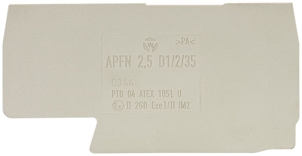 WIELAND ELECTRIC SRL WIE07.312.6955.0 END PLATE APFN2,5 D1/2/35