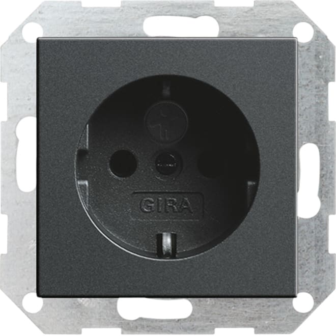 GIRA GIR018328 SCHUKO SOCK. SH ST SYSTEM 55 ANTHRA.