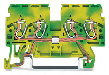 WAGO ITALIA SRL WAG870-837 MORSETTO DI TERRA PER 4 CONDUTTORI VERDE