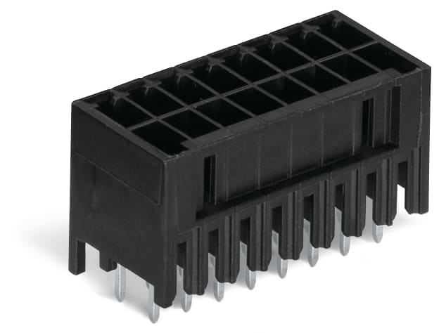 WAGO ITALIA SRL WAG713-1468 CONNETTORE MASCHIO THT, 2 FILE 0,8 X 0,8